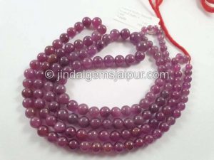 Ruby Smooth Balls Beads